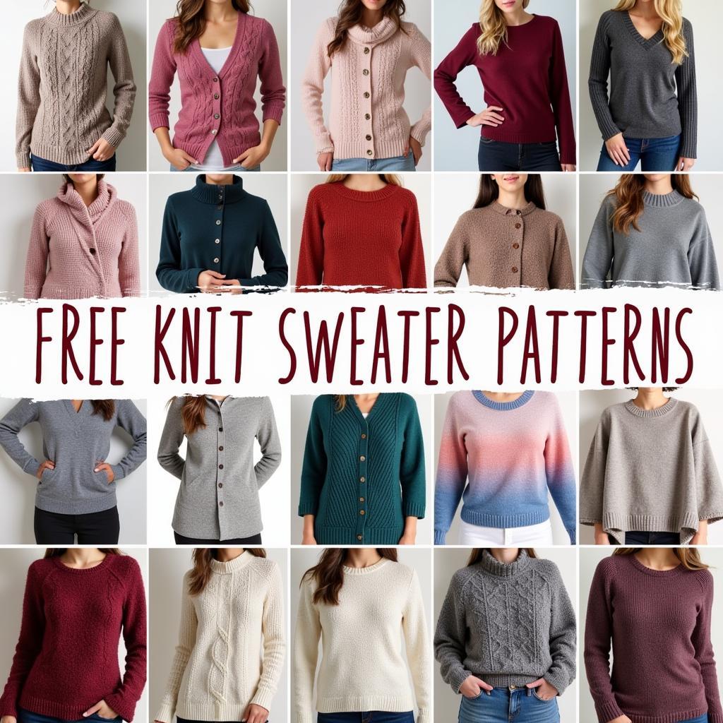 Variety of Free Knit Sweater Patterns