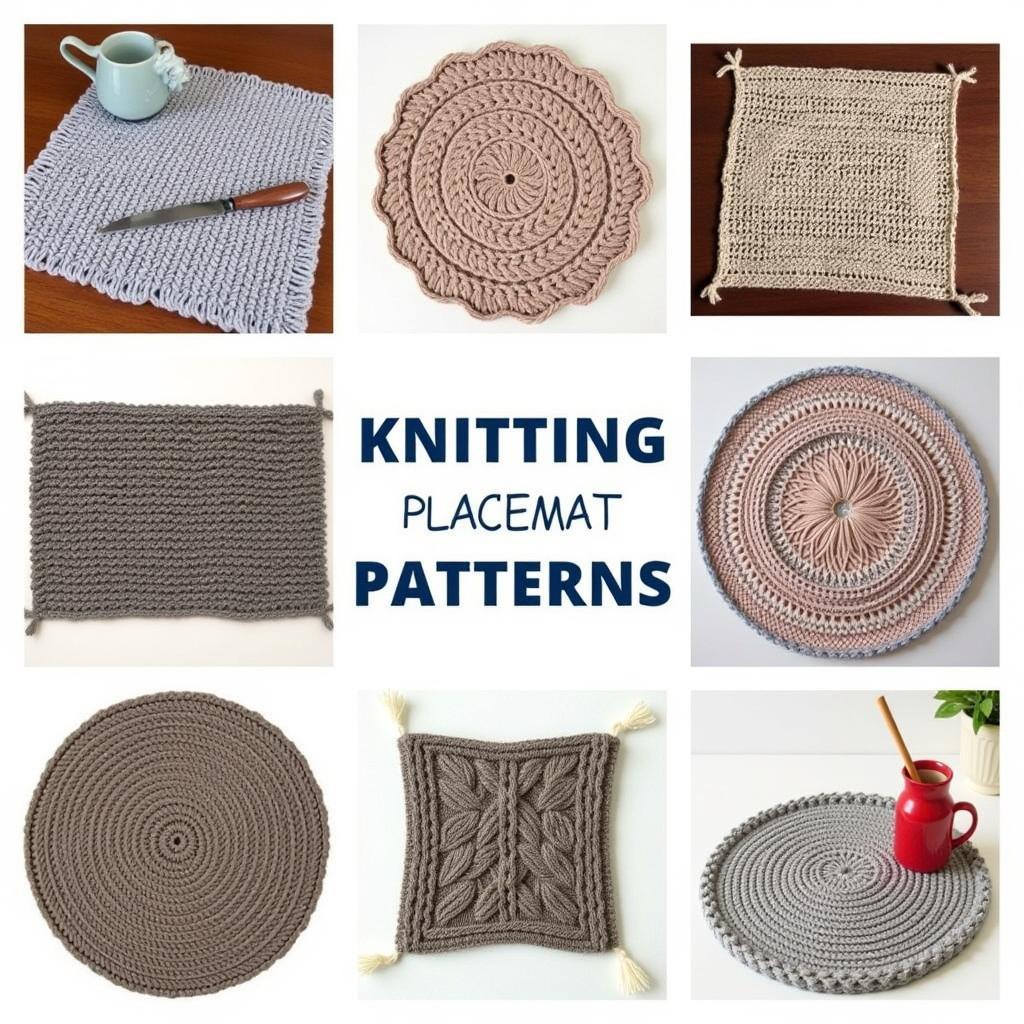 A collection of free knitted placemat patterns