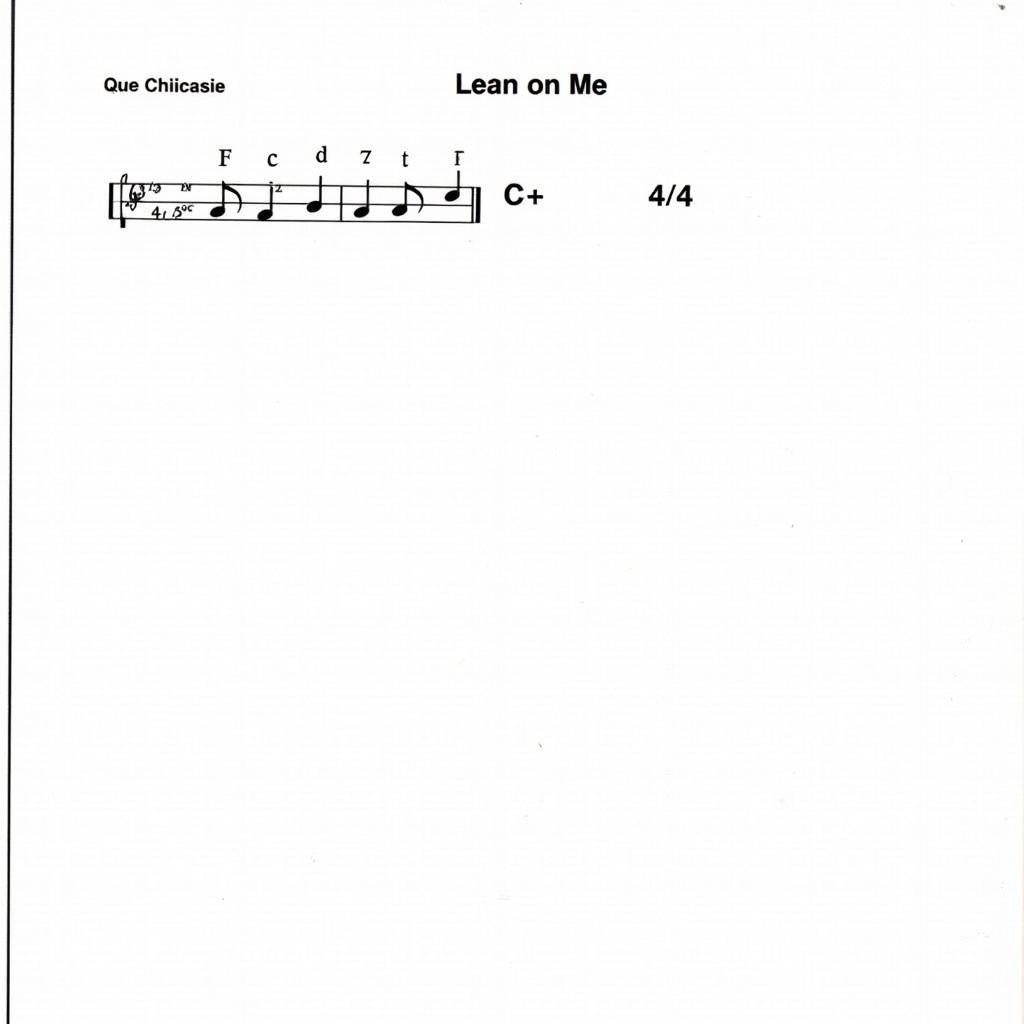 Free "Lean on Me" Sheet Music for Beginners