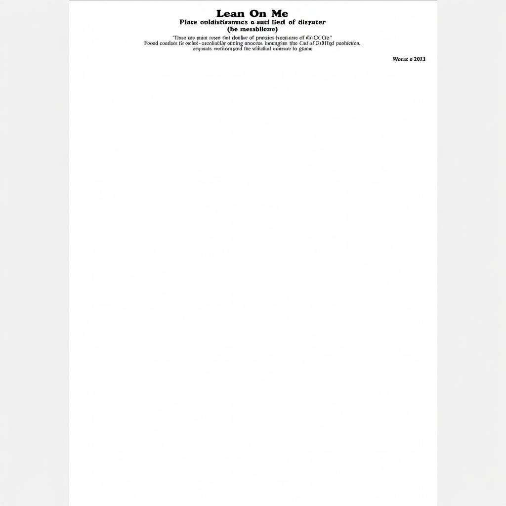 Free "Lean on Me" Sheet Music for Intermediate Players