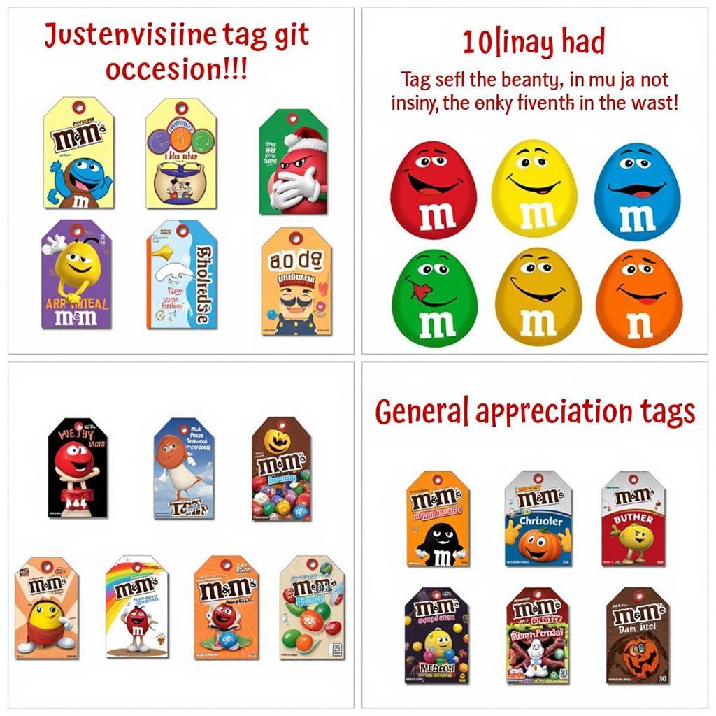 Free M&M Gift Tags for Various Occasions