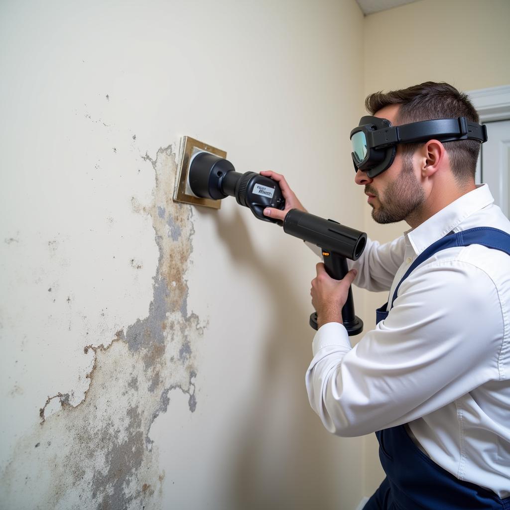 Free Mold Inspection Miami: Inspector Checking Wall