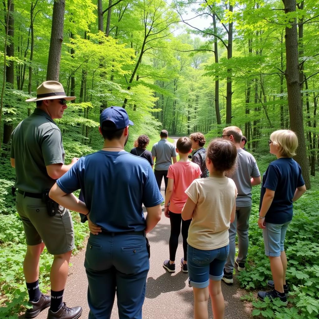 Participants Enjoying a Free Nature Walk in Forest Park