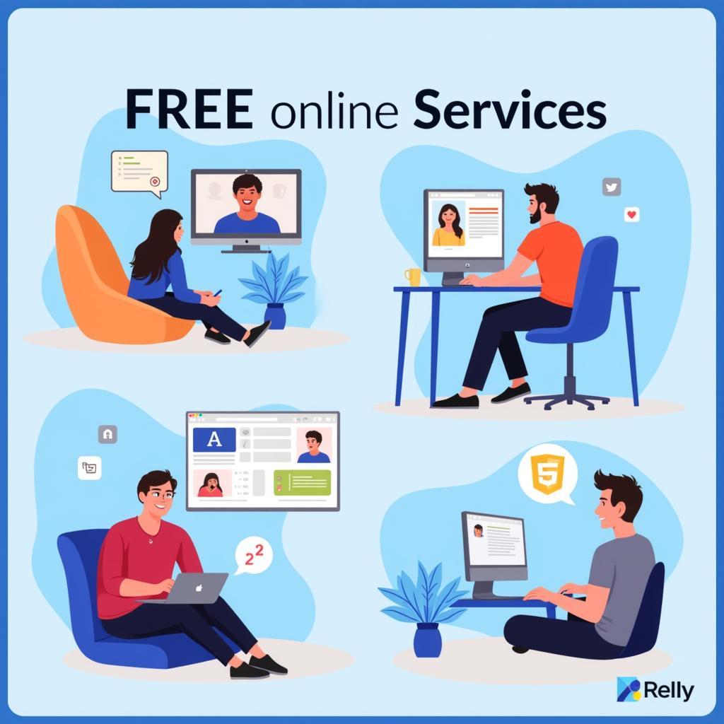 Accessing free online services like streaming, education, and software