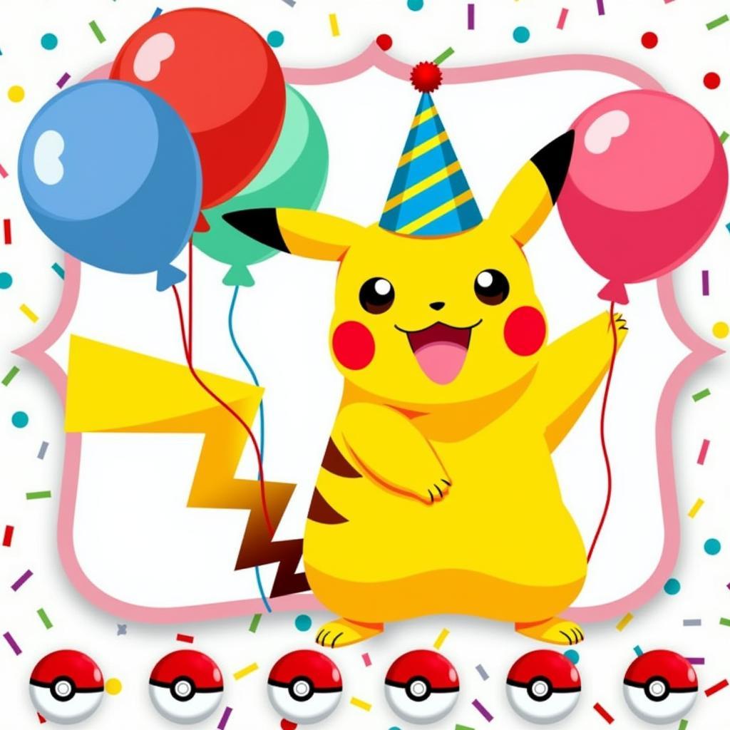 Free Printable Pikachu Birthday Card