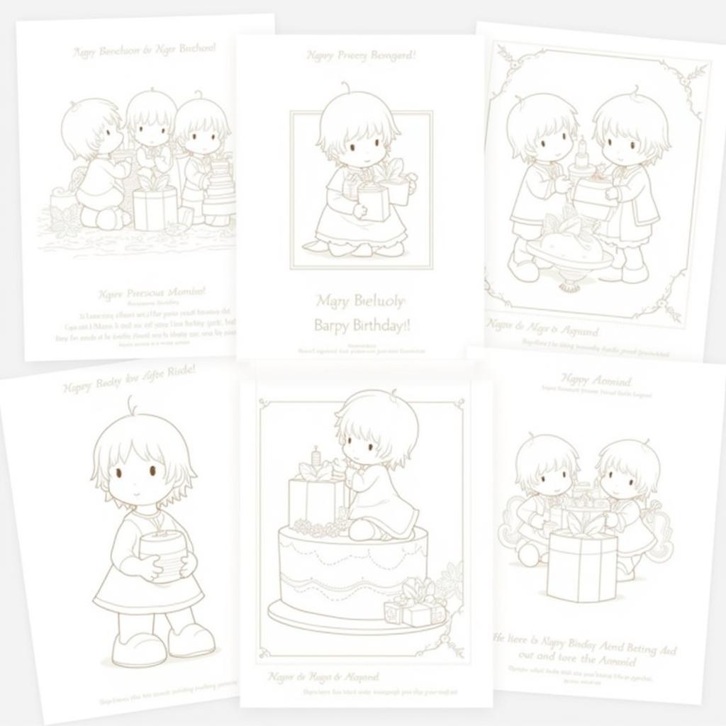 Free Precious Moments Coloring Pages for Birthday Celebrations