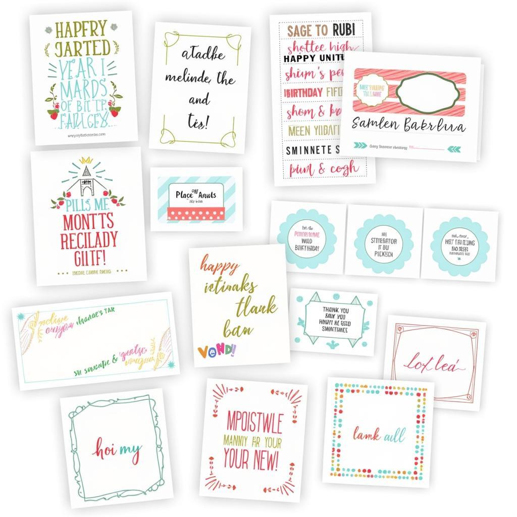 Free Printable Cards and Gifts Signs for Various Occasions