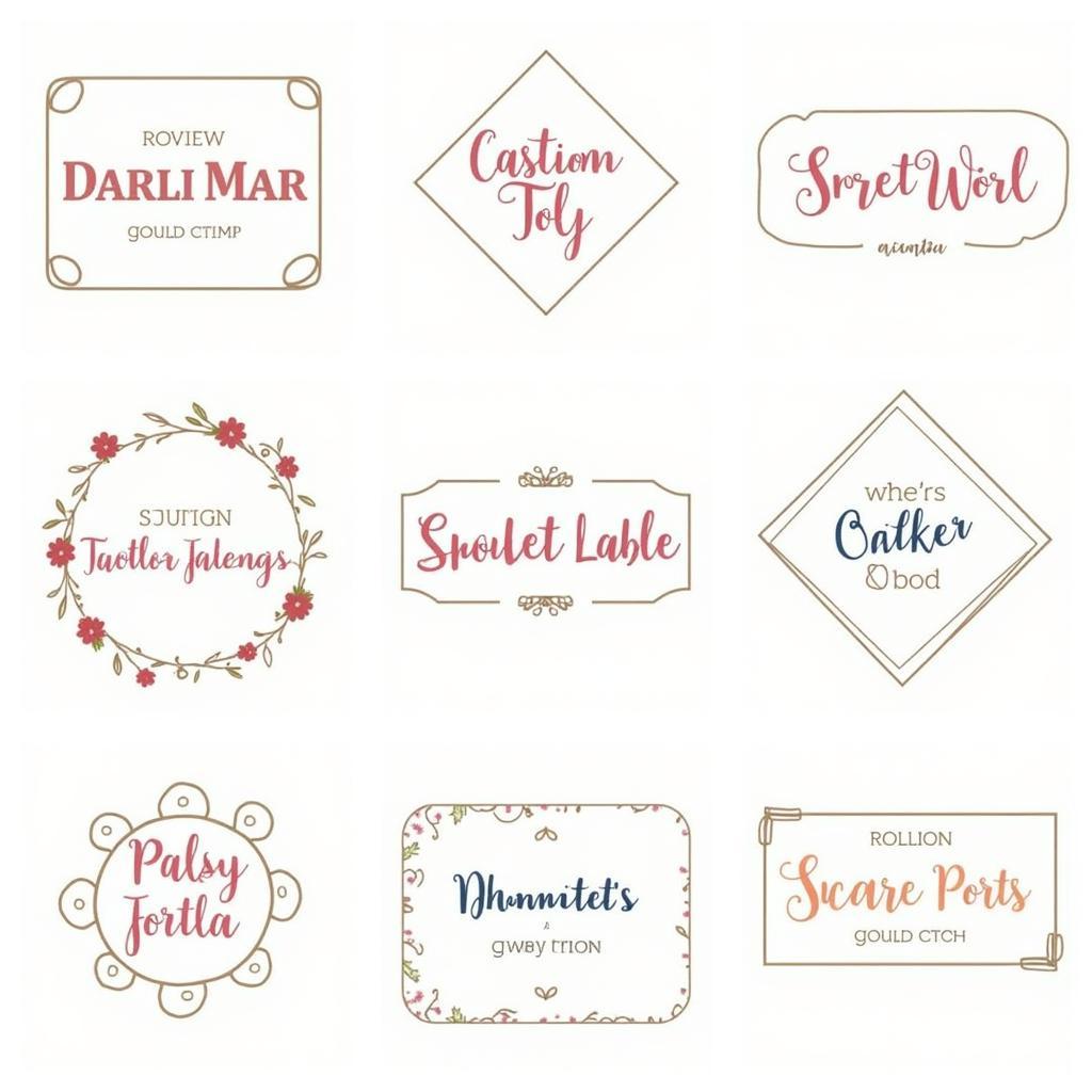 Variety of Free Printable Crochet Labels