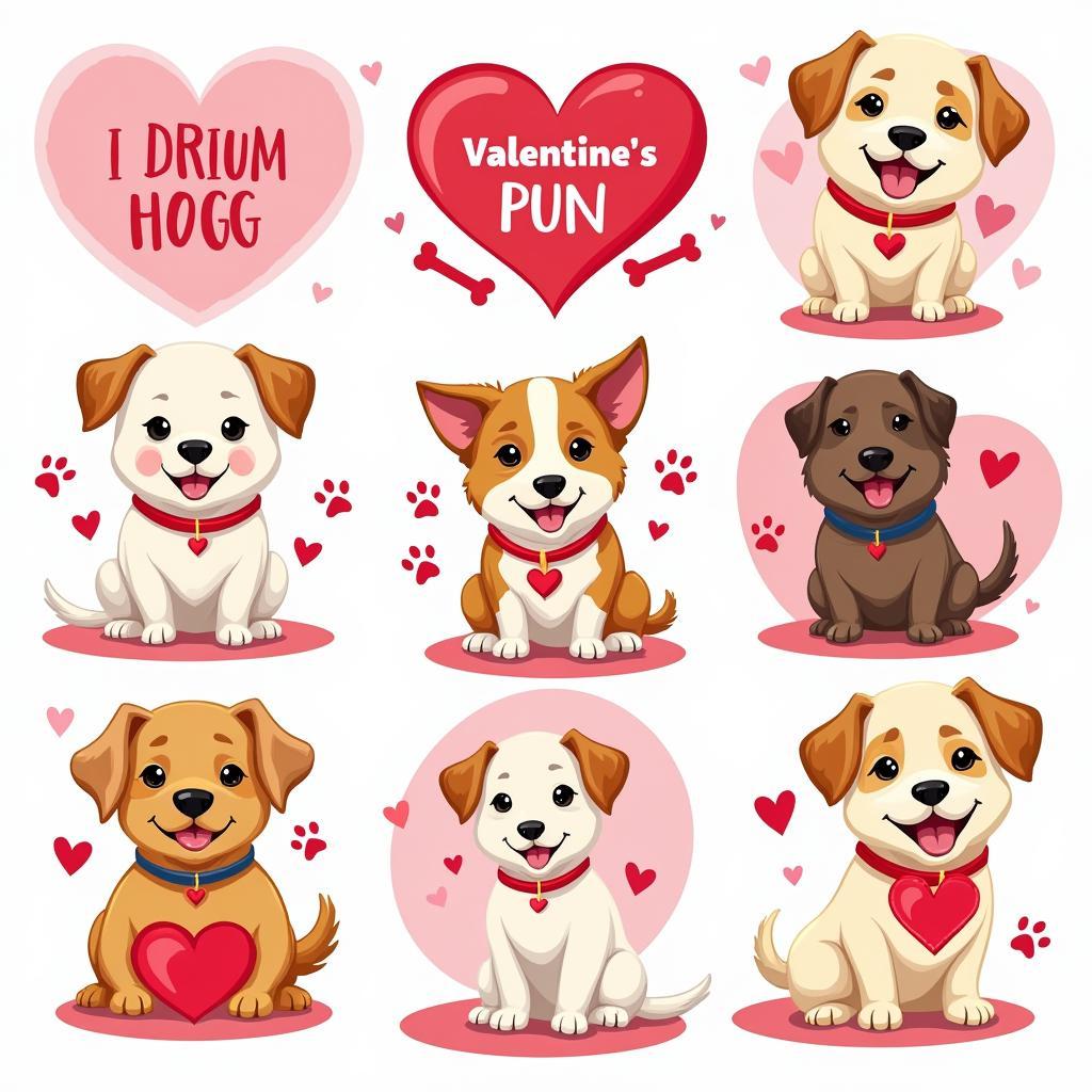 Cute Designs for Free Printable Dog Valentines