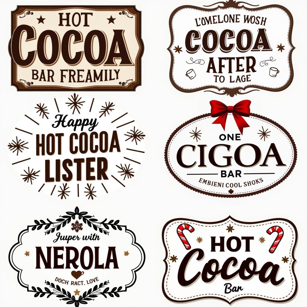 Free Printable Hot Cocoa Bar Signs for Winter Gatherings