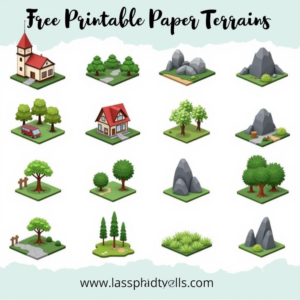 Examples of Free Printable Paper Terrain