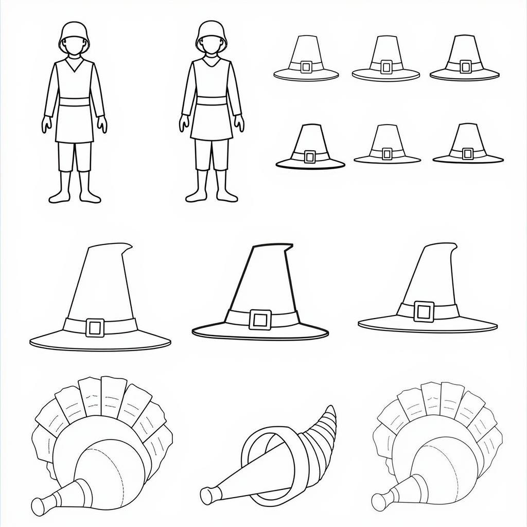 Free Printable Pilgrim Templates for Thanksgiving Crafts and Decorations