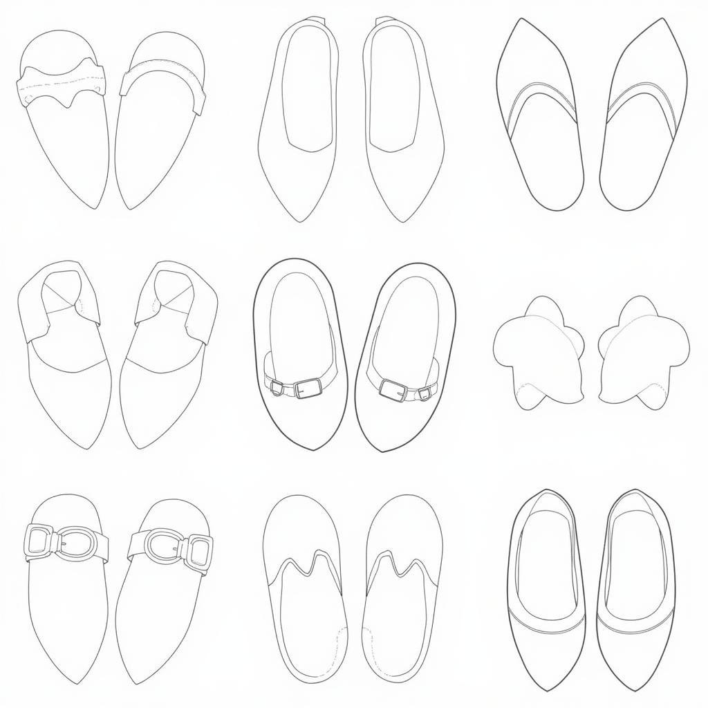 Variety of Free Printable Witch Shoe Templates