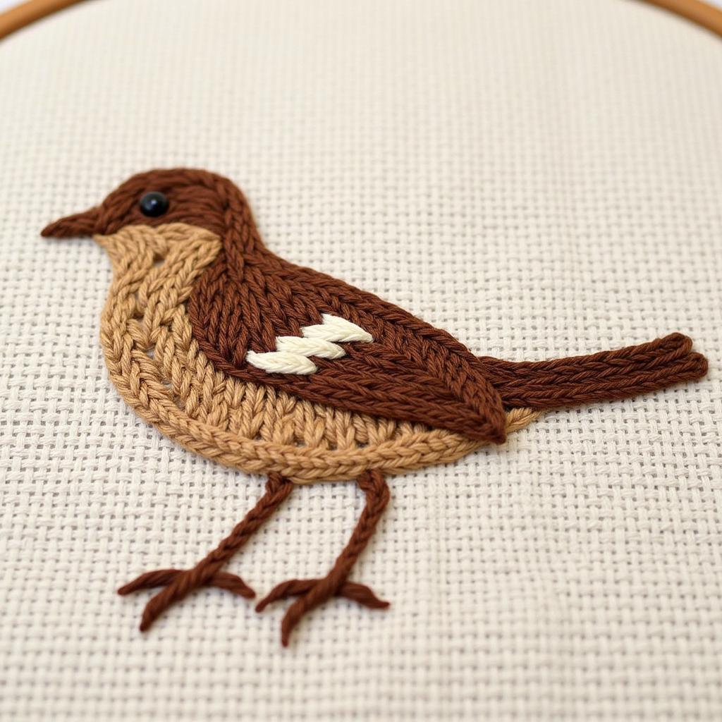 Free Quaker Cross Stitch Bird Motif