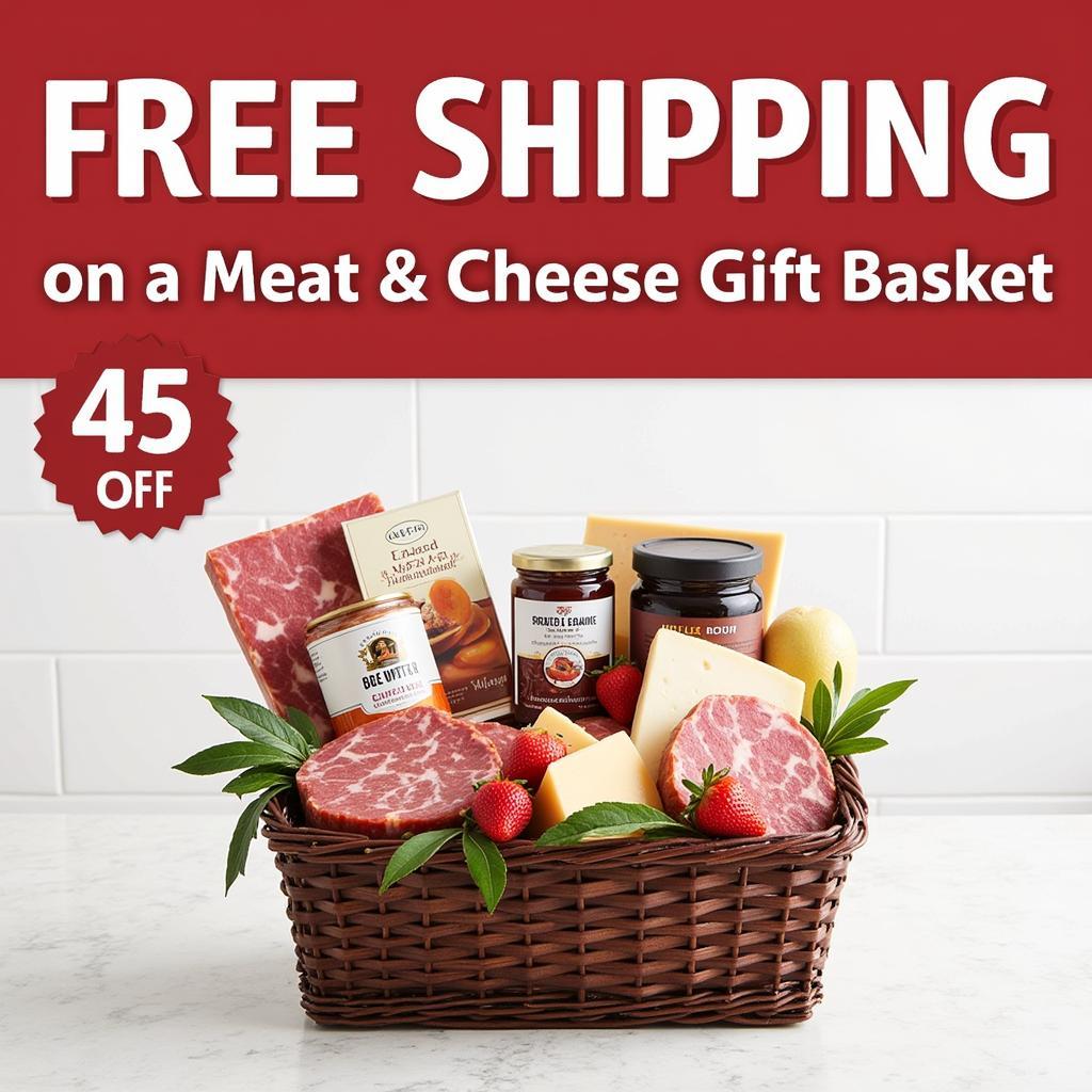 Free Shipping Meat and Cheese Gift Basket Deal