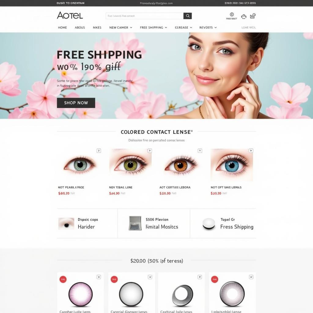 Free Shipping Promotions for Colored Contact Lenses