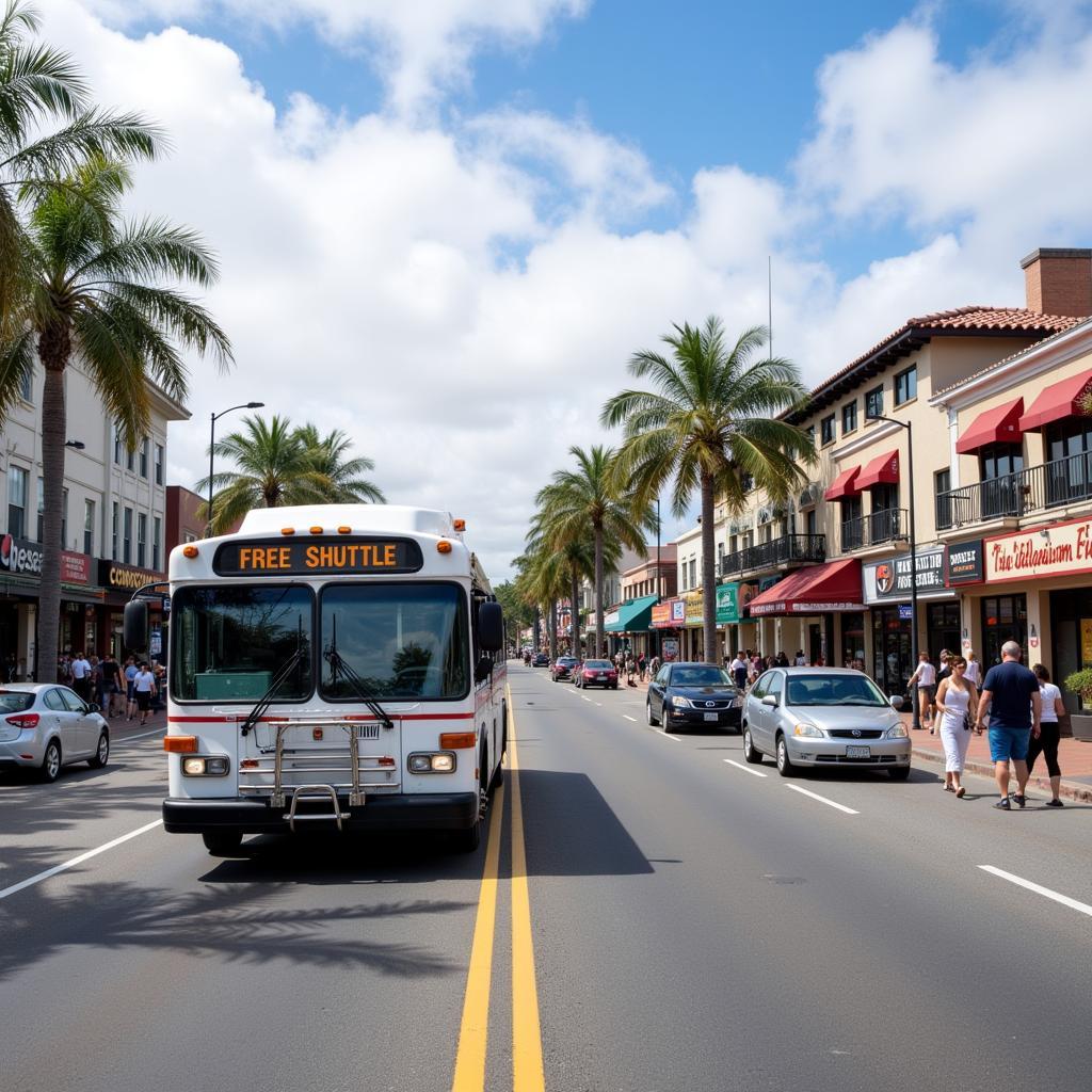 Free Shuttle on Orange Avenue, Coronado