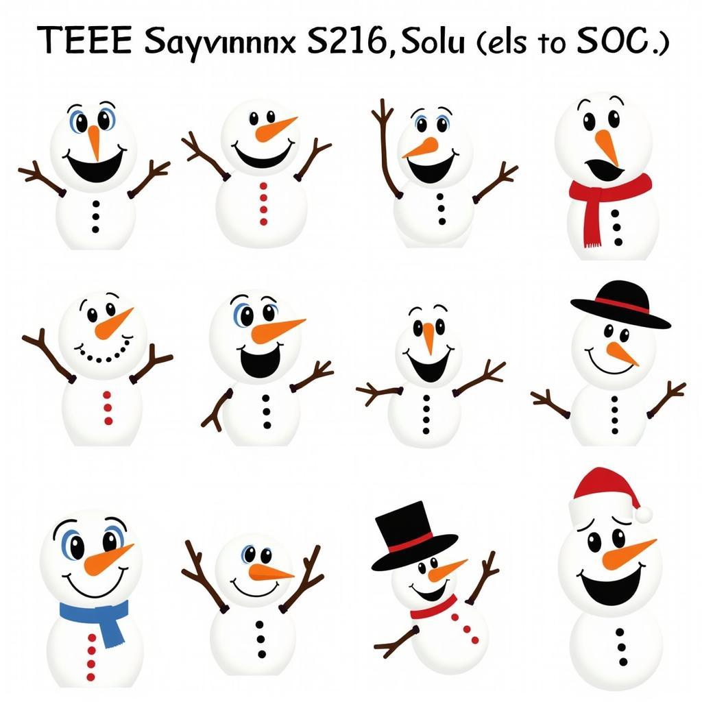 High-Quality Free Snowman Face SVG Designs