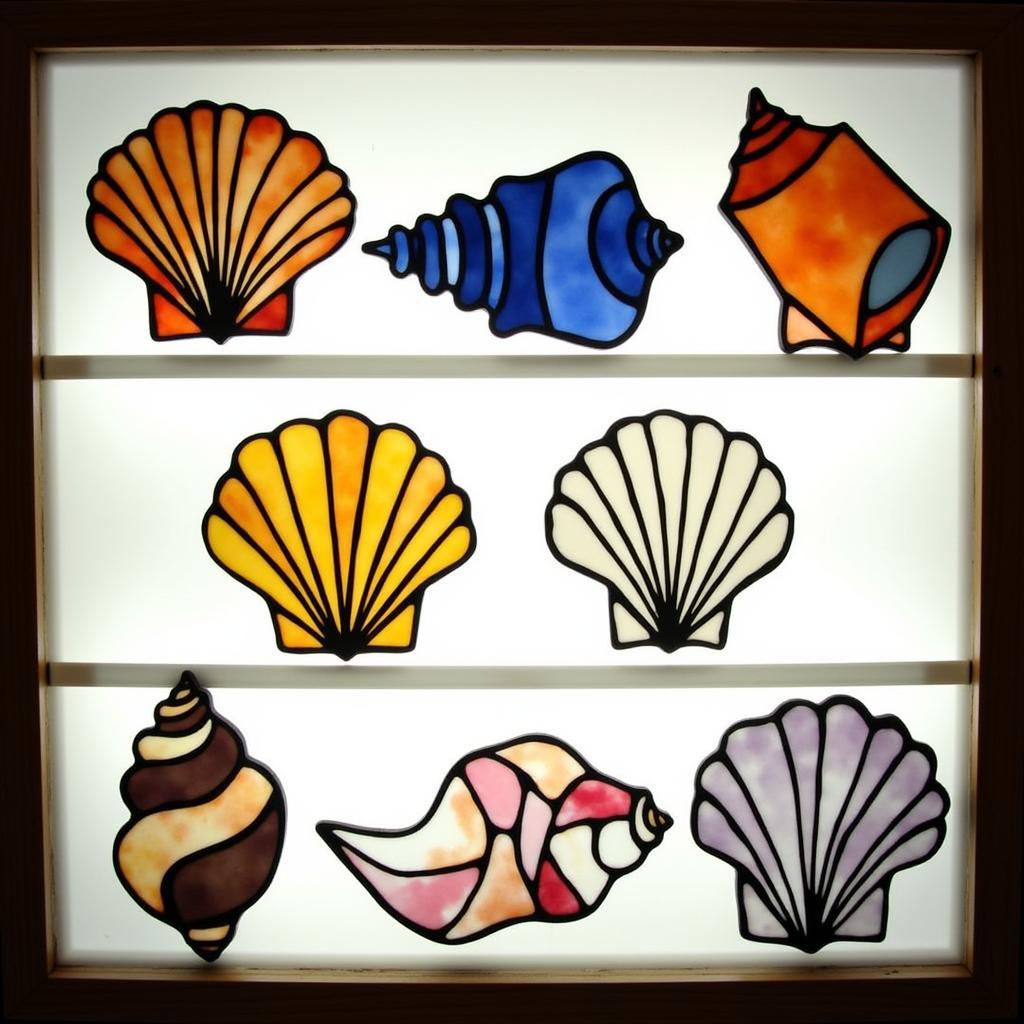 Free Stained Glass Patterns Beach: Seashell Collection