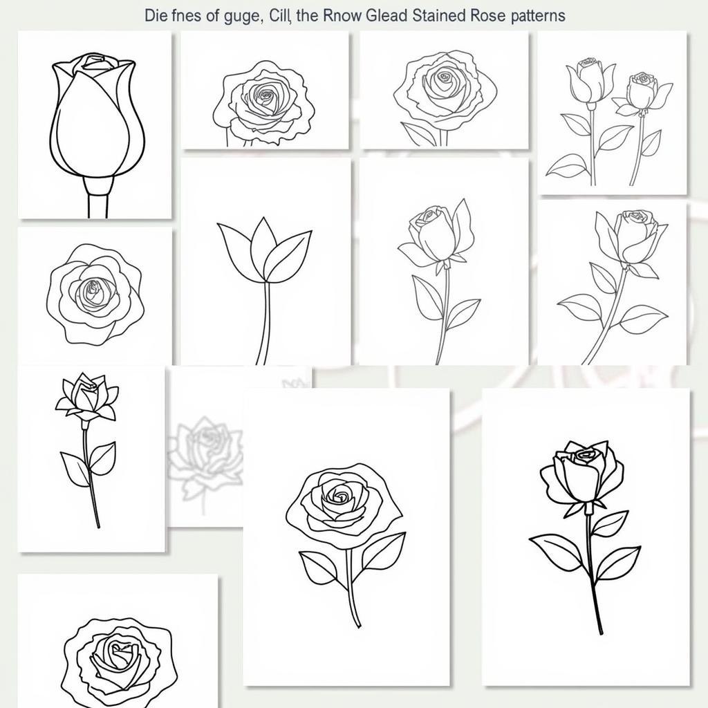 Free Stained Glass Rose Patterns Download