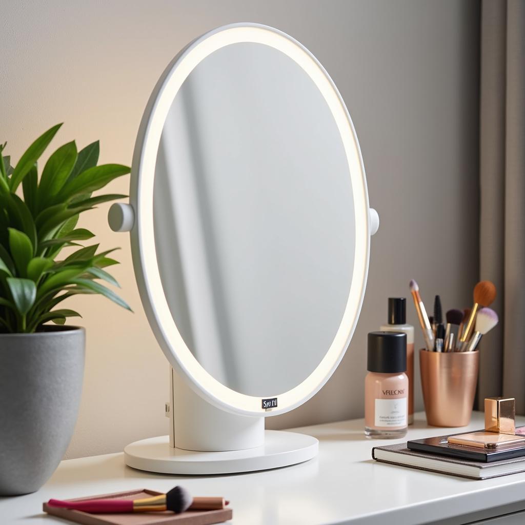 Free Standing Makeup Mirror with LED Lights