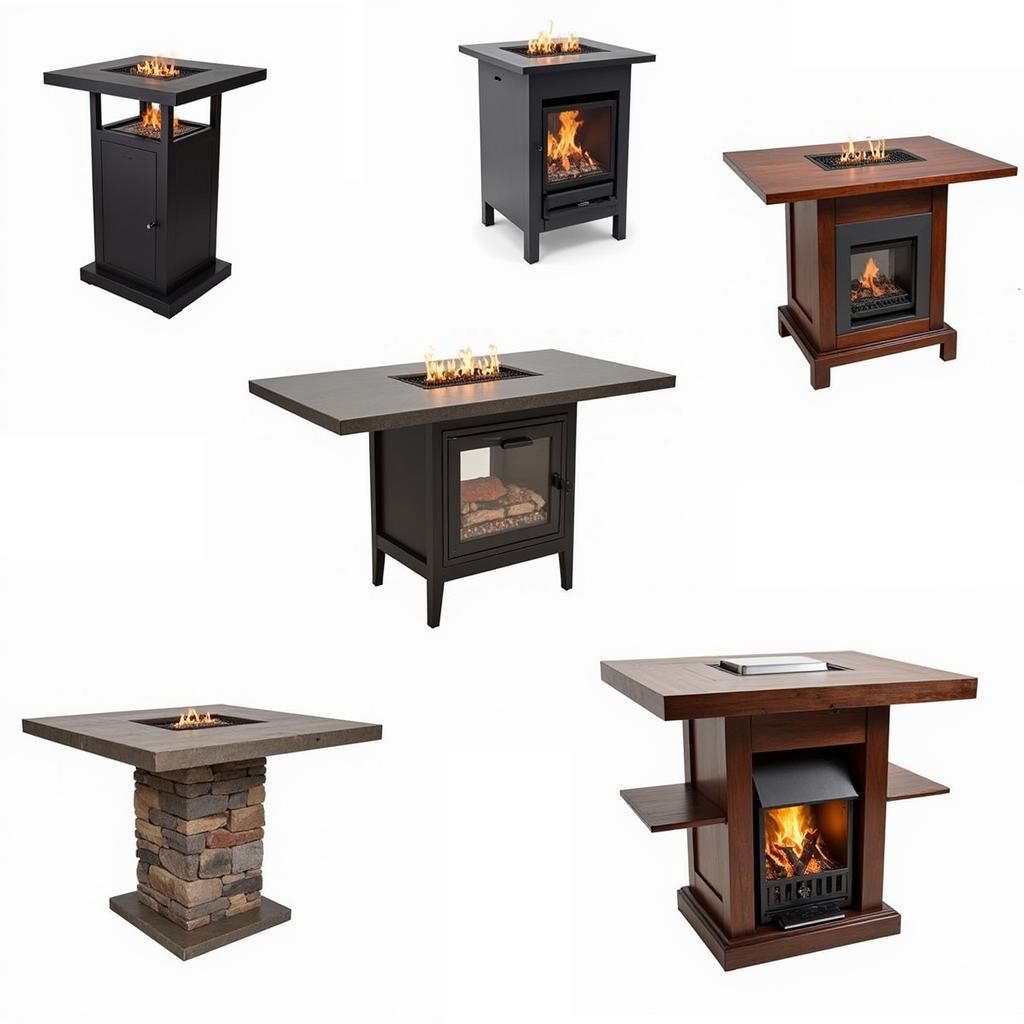 Various Styles of Free-Standing Outdoor Propane Fireplaces