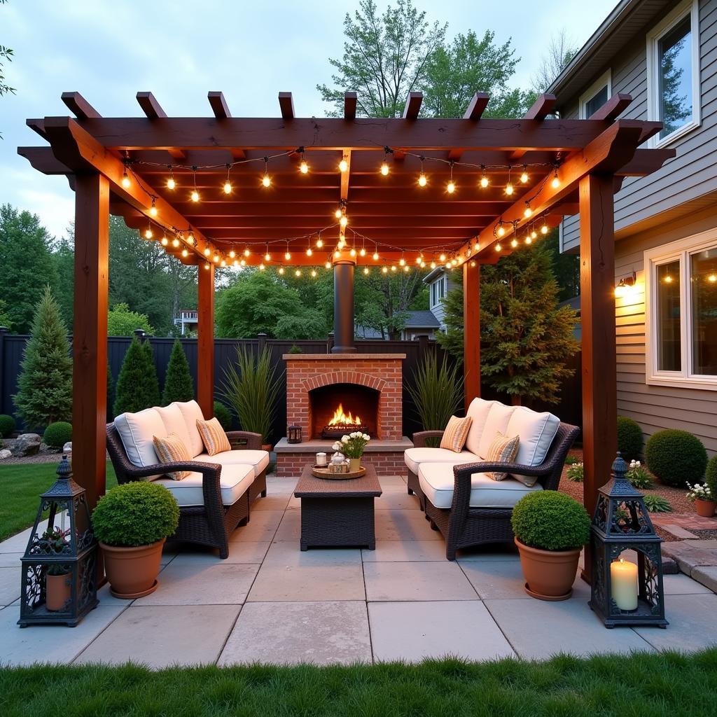 Free Standing Pergola Concrete Patio Decor