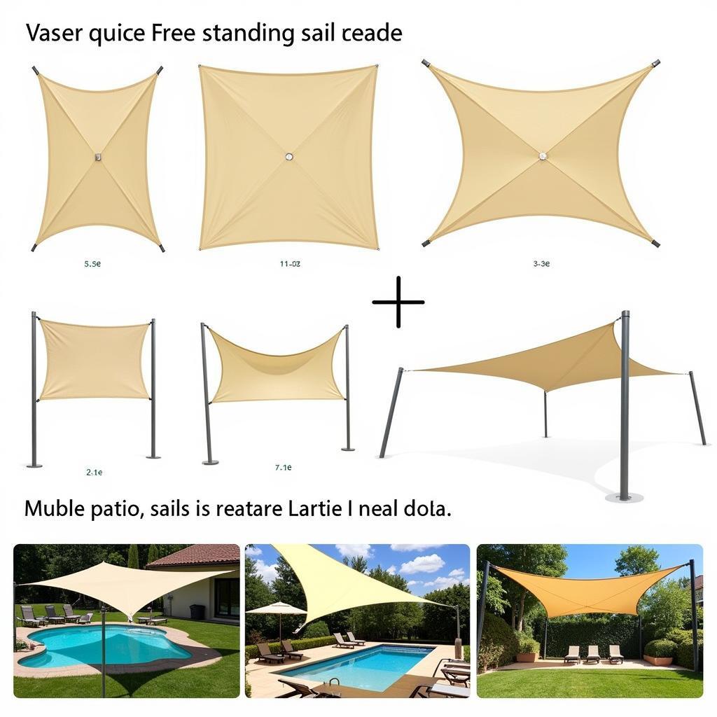 Free Standing Sail Shade Sizes and Shapes