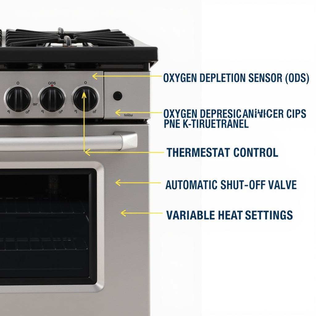 Free Standing Vent Free Gas Stove Safety Features