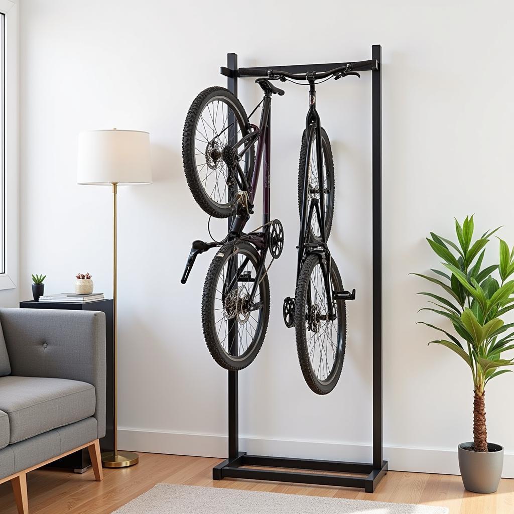 Free Standing Vertical Bike Stand for Apartment Storage