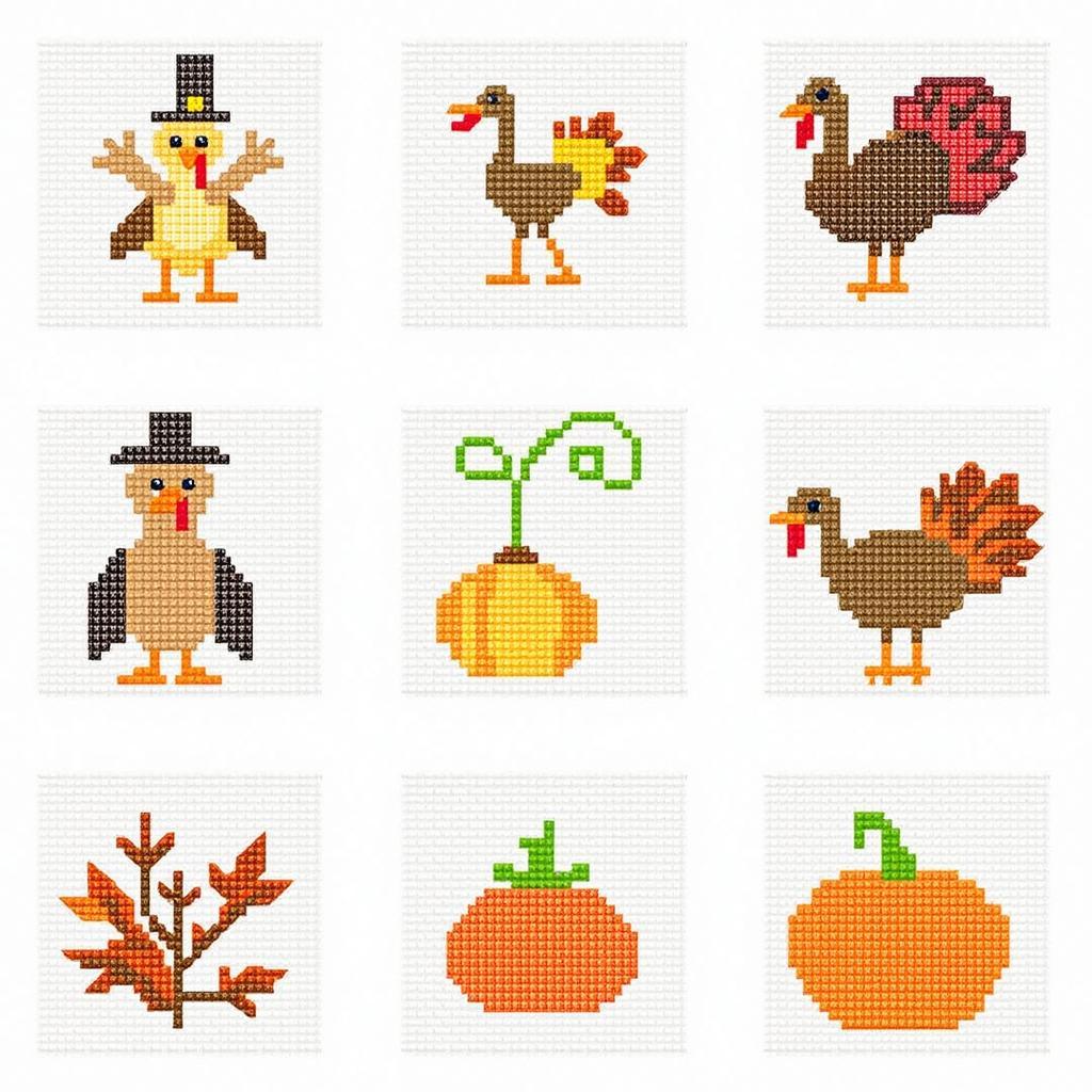 Free Thanksgiving Counted Cross Stitch Patterns for Beginners