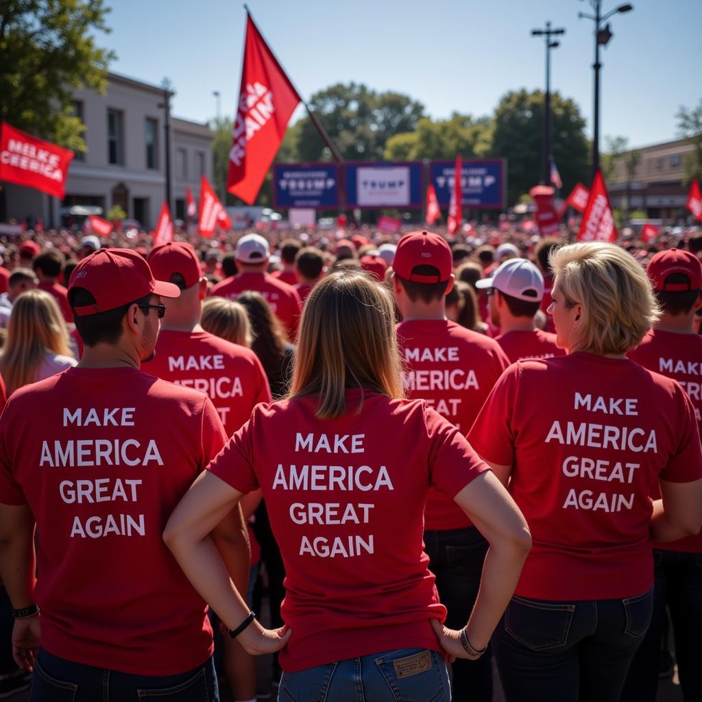 Free Trump Tshirt at a Rally