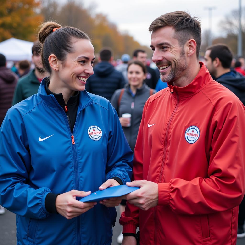 Free Windbreaker Giveaway at a Sporting Event