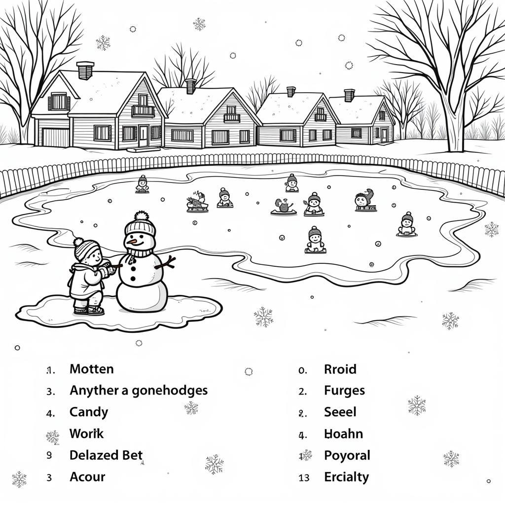 Free Winter Hidden Pictures Printables for Kids