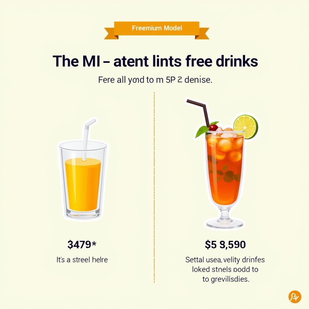 Freemium Model Illustrated with Free Drinks