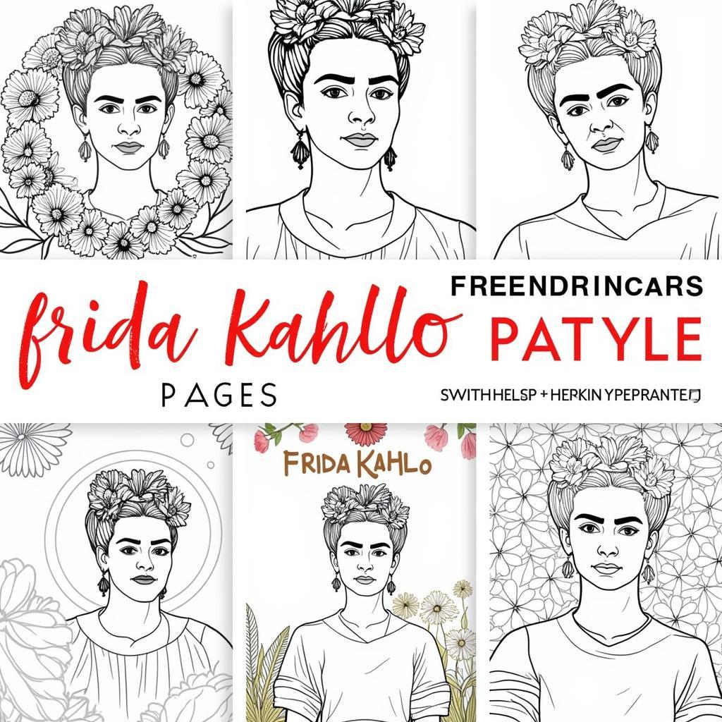 Free Printable Frida Kahlo Coloring Pages