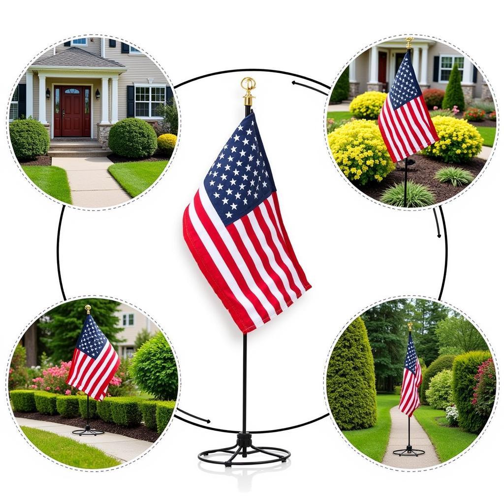 Creative Garden Flag Stand Placement Ideas