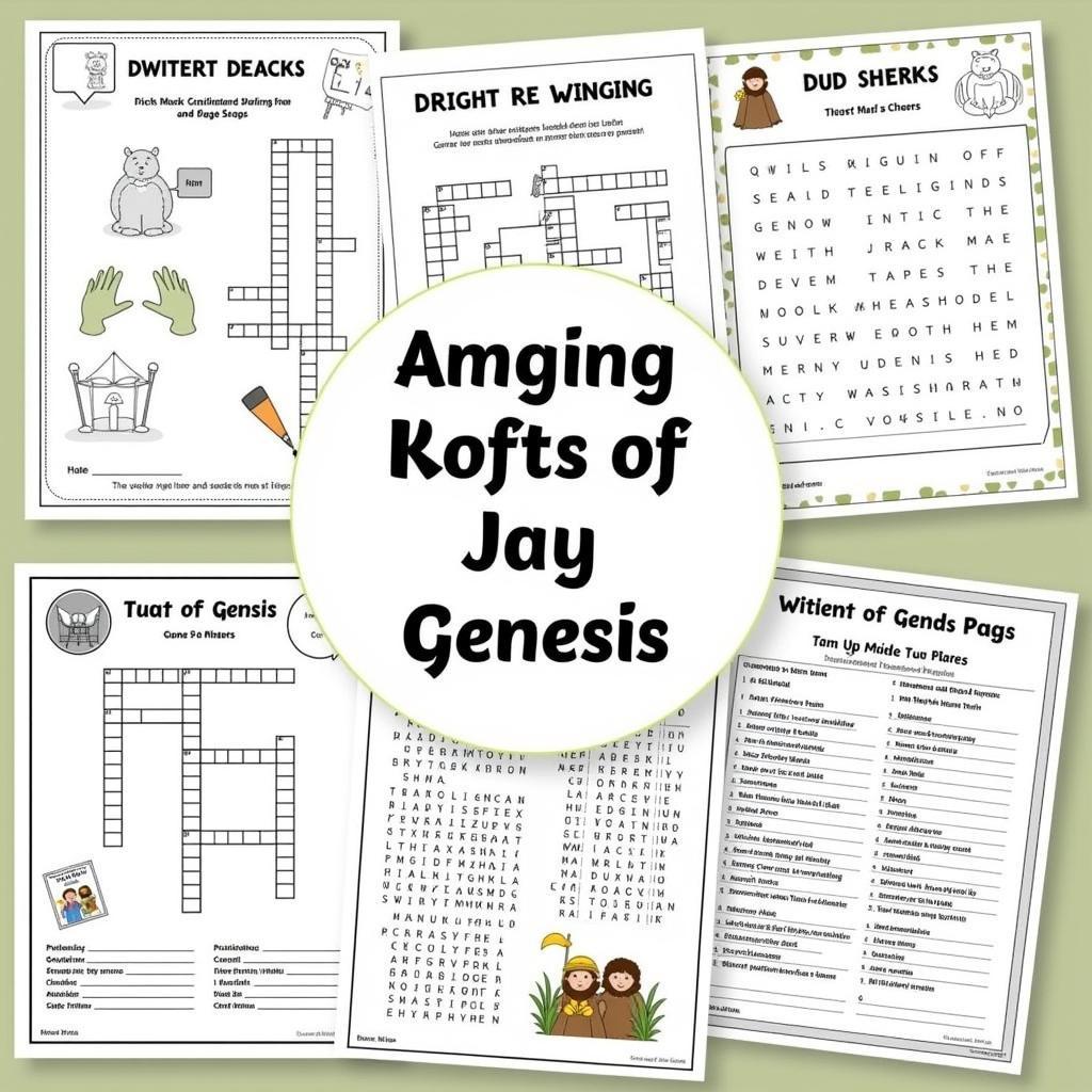 Genesis Bible Study Printable Activities