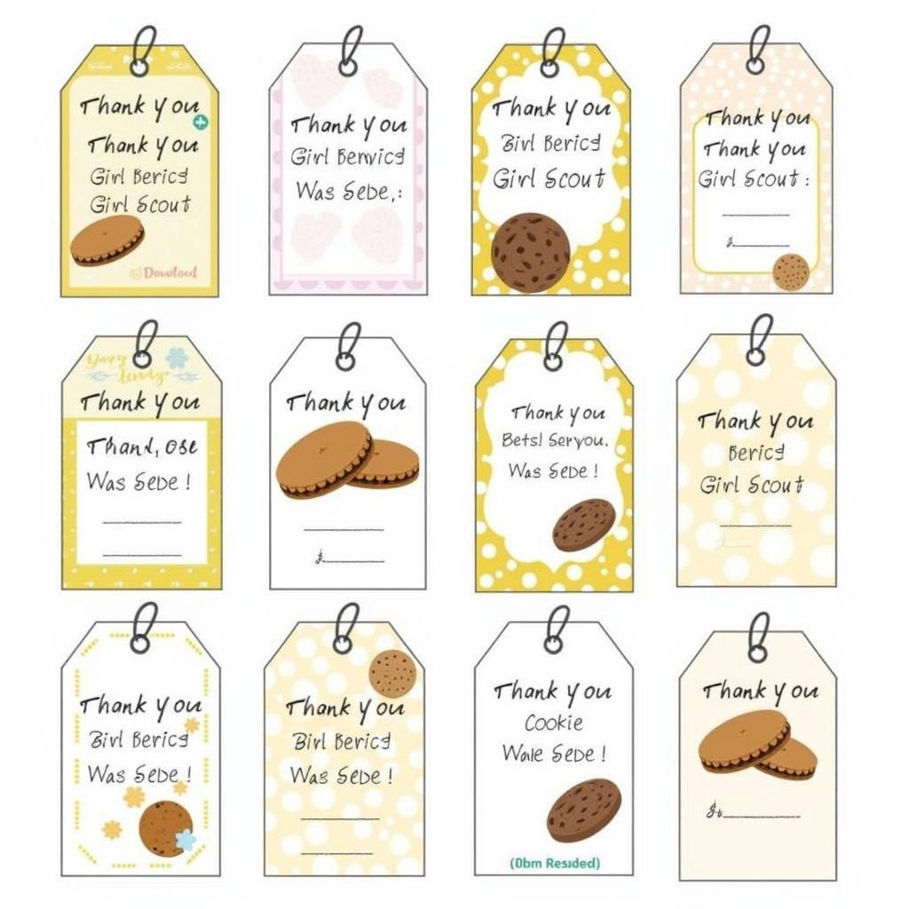 Printable Girl Scout Cookie Thank You Tags