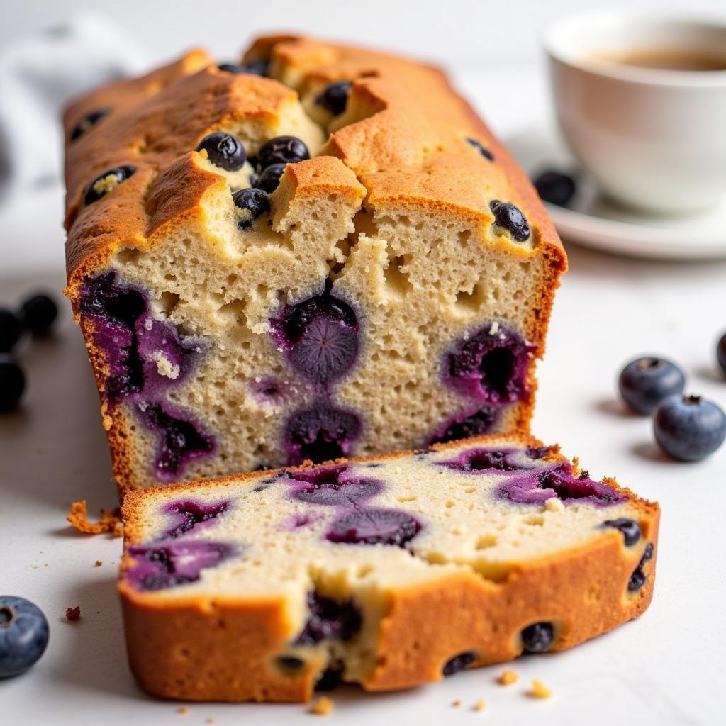 Gluten-Free Blueberry Banana Bread Final Product