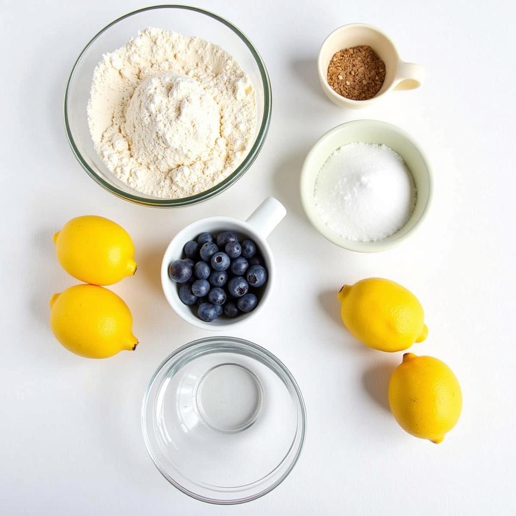 Gluten-Free Blueberry Lemon Bread Ingredients