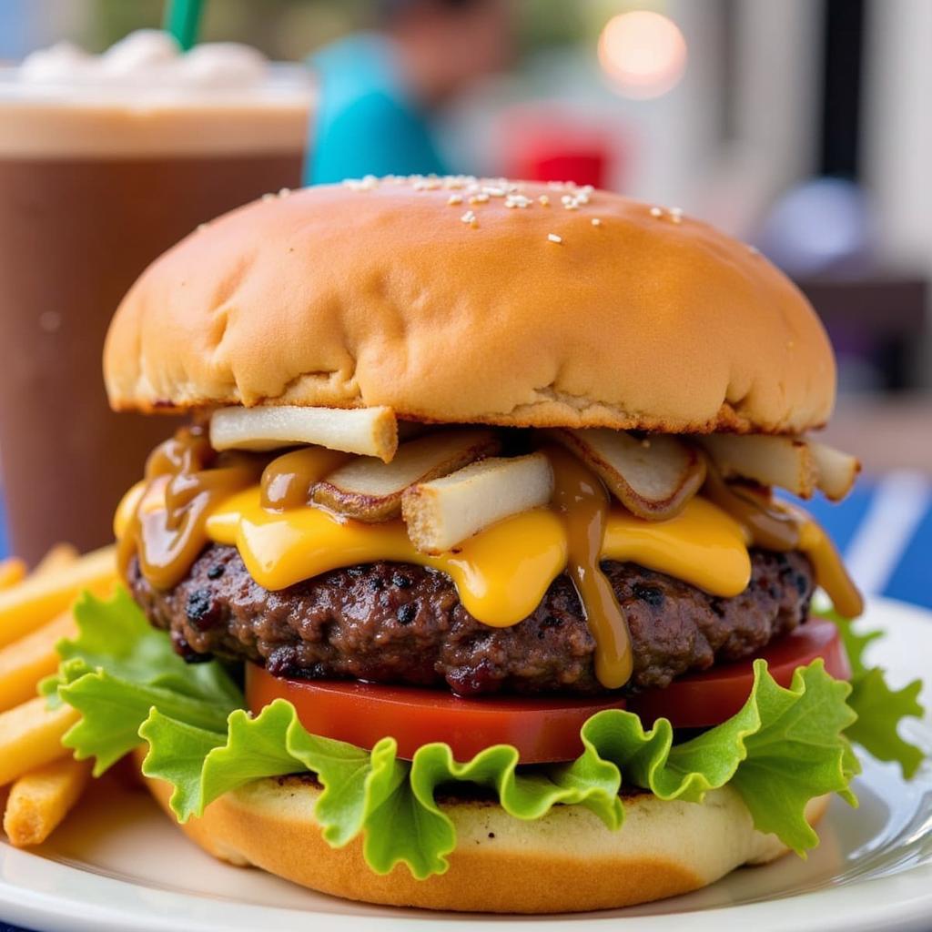 Gluten-Free Burger at Mel's Drive-In