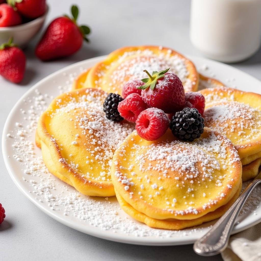 Plated Gluten Free Cheese Blintzes