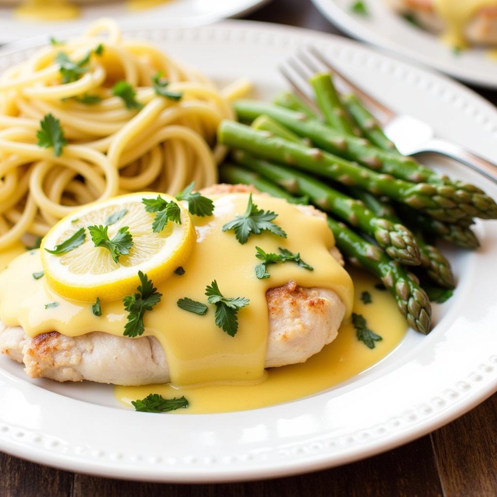 Gluten-Free Chicken Francese Plated Dish