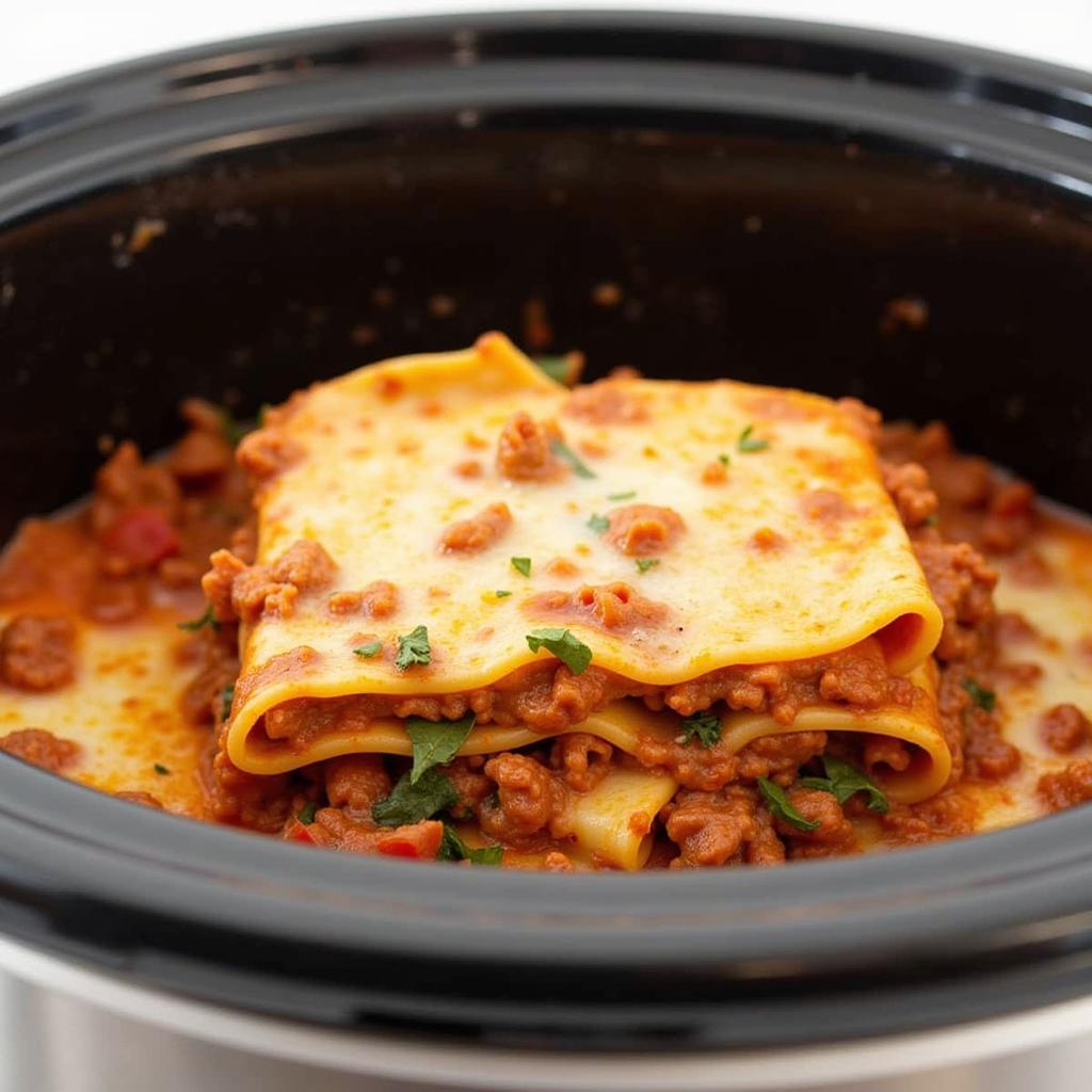 Gluten-Free Crock-Pot Lasagna Layered