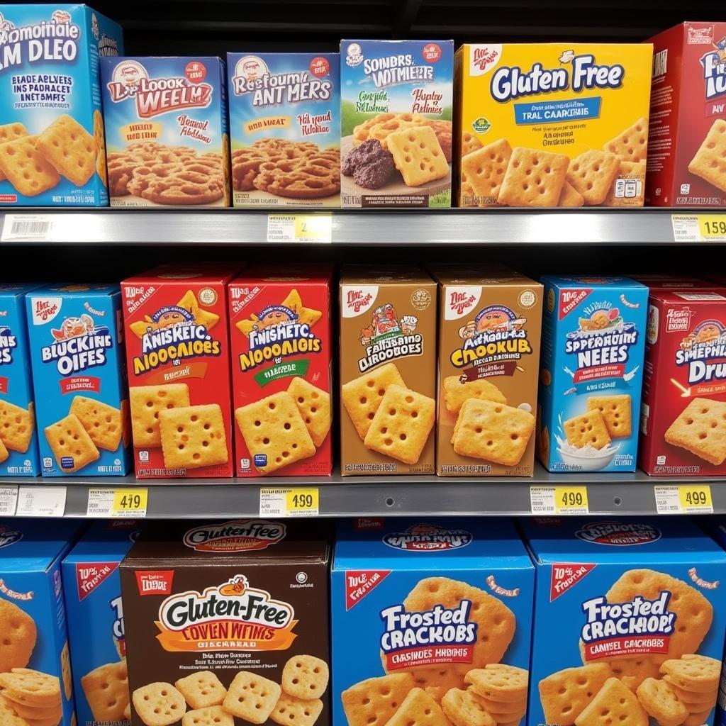 Gluten-Free Animal Crackers on Supermarket Shelf