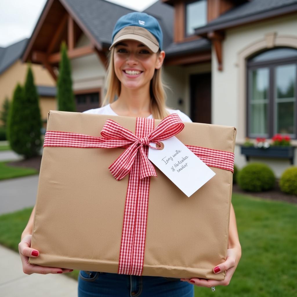 Gluten-Free Gift Basket Being Delivered