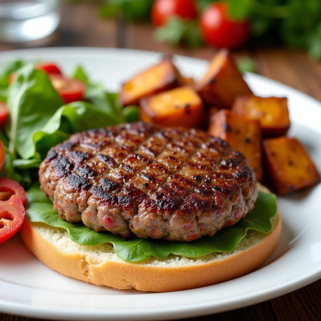 Gluten-Free Hamburger Steak Plated