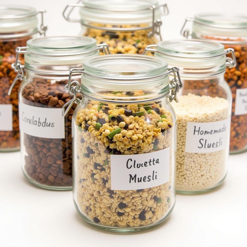 Gluten Free Muesli Stored in Airtight Containers