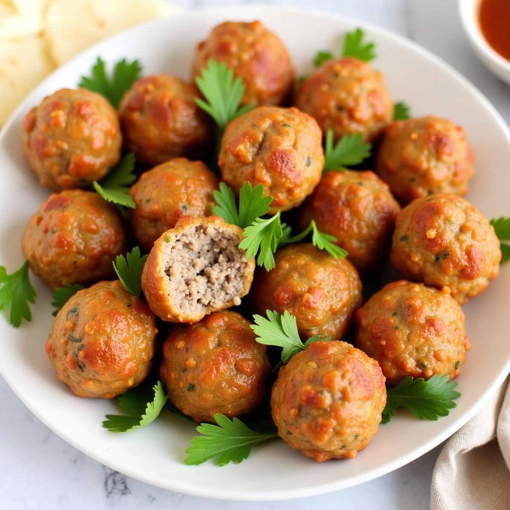 Gluten-Free Sausage Balls Plated